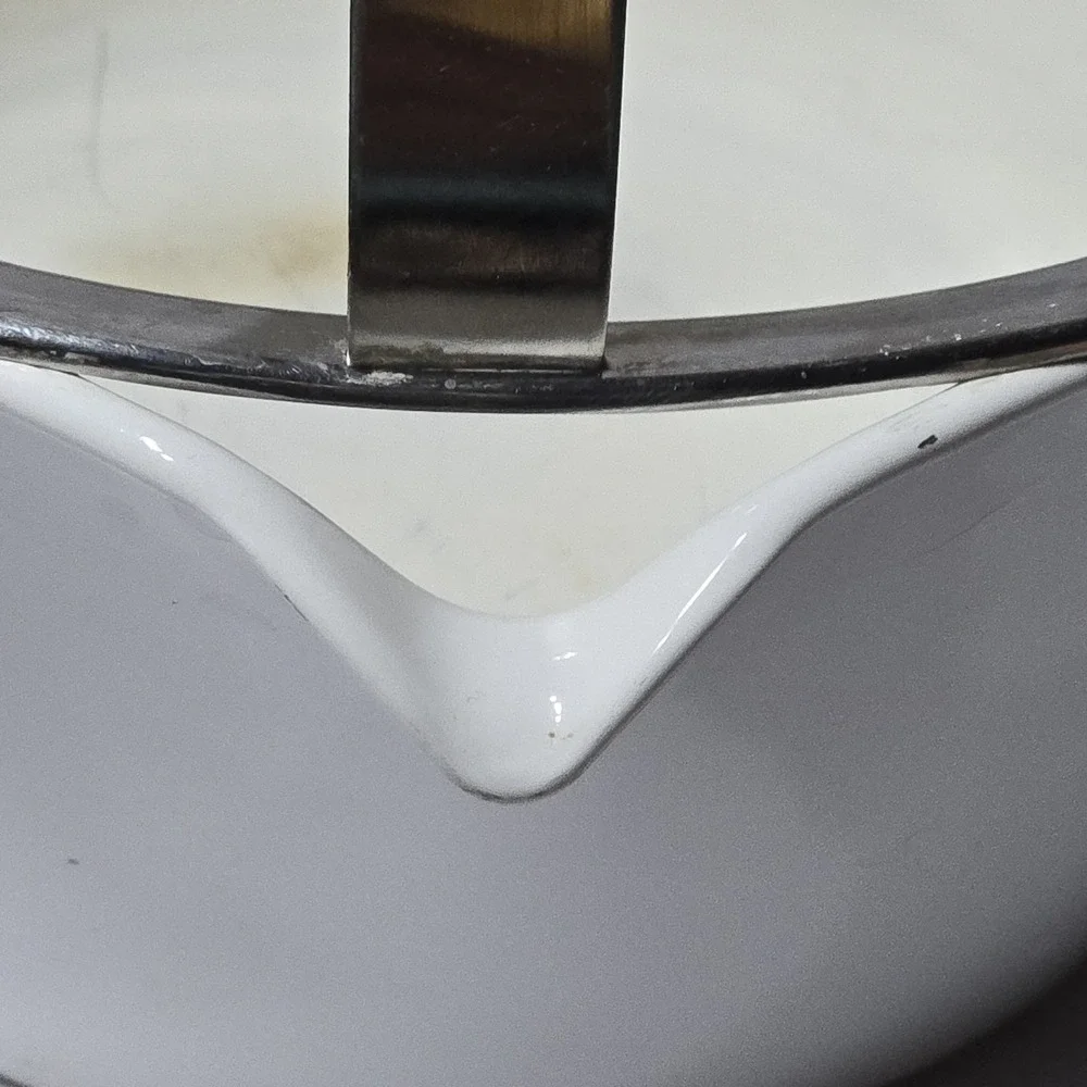 VINTAGE White 1 3/4 qts Saucepan Corning Ware TK-2 Cookmates Teakettle USA MCM‎